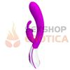 Estimulador de punto G con masejador de clitoris y carga USB